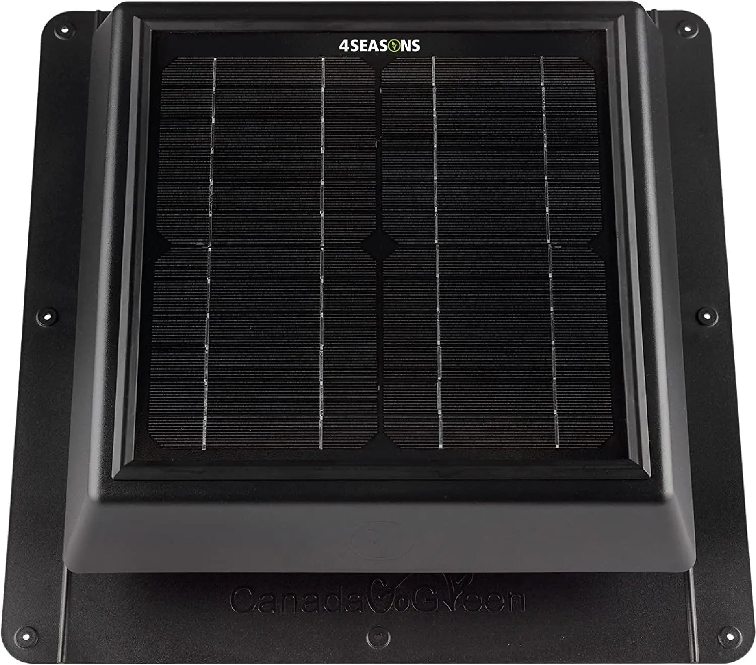 4 Seasons Solar Powered Polycarbonate Vent, Weatherproof Design, Quietly Cools up to 500 Sq Ft, 400 CFM
