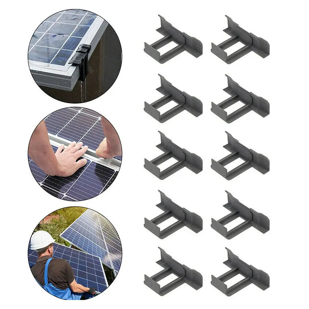 10/30Pcs Roof Solar Panel Frame Mud Removal Cleaning Clip Water Drain Water Diversion Clip Remove Stagnant Water 30/35/40mm