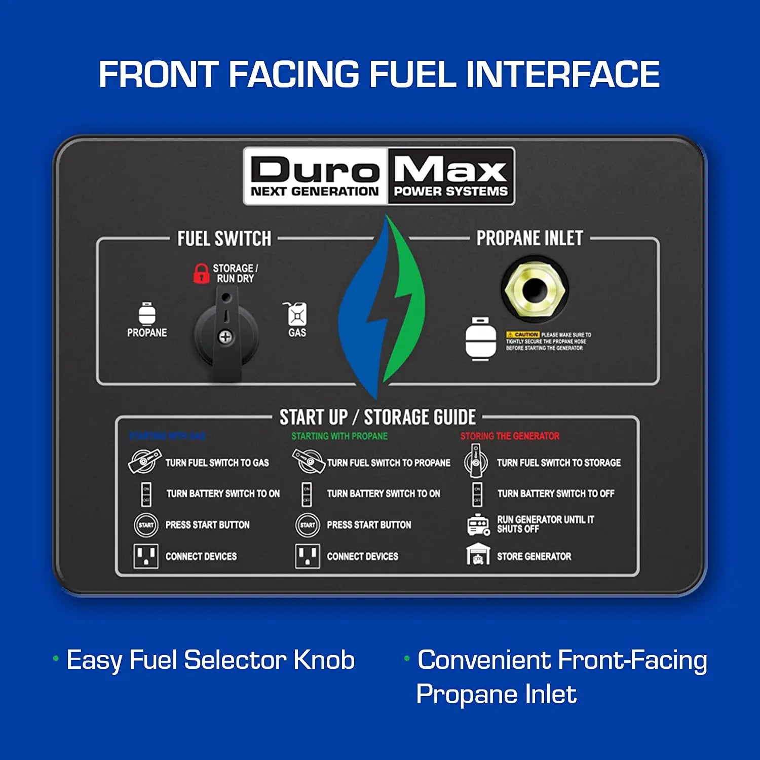 Backup Home Generator DuroMax 13000 Watt Dual Fuel with Portable Kit