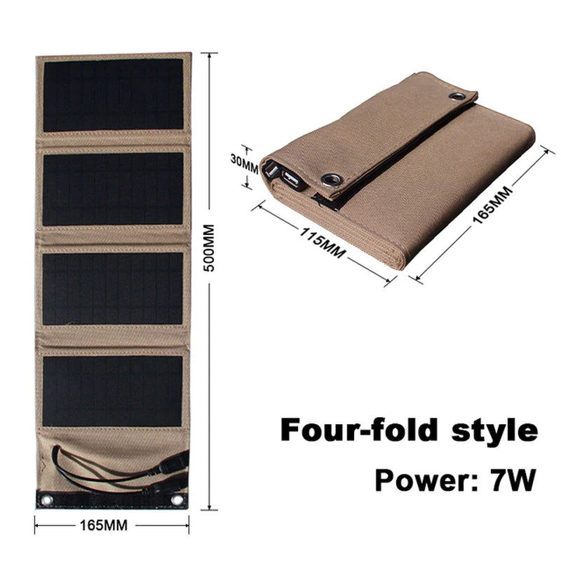 JMUYTOP Solar Panel 5V 2USB Portable Foldable Waterproof
